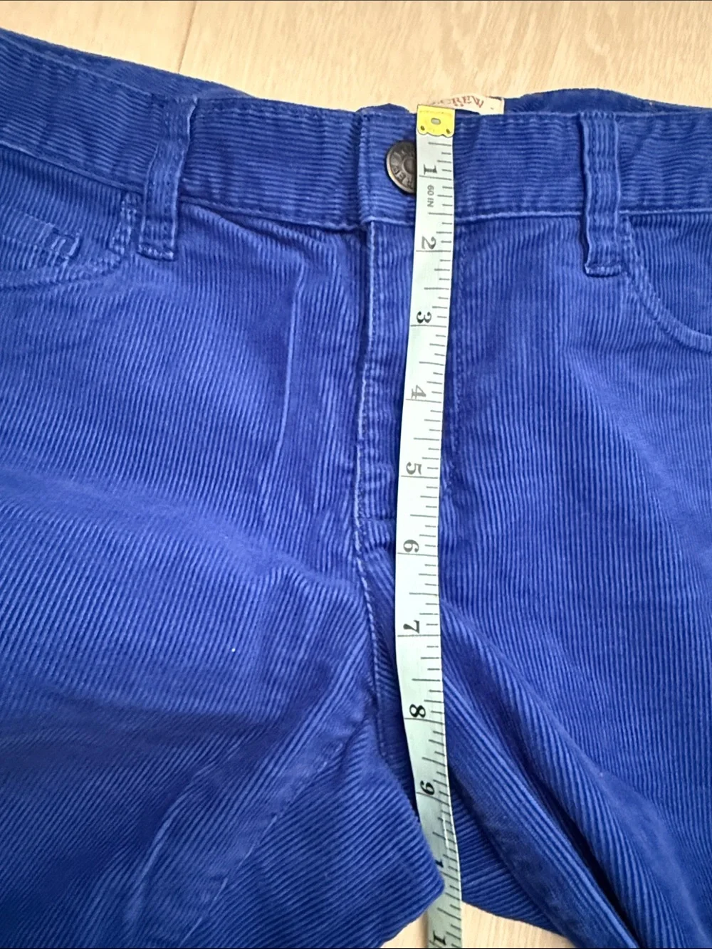J. Crew Royal Blue Straight-Leg Corduroy Pants 28R